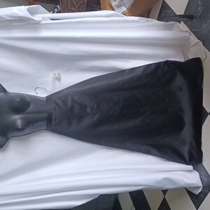 Vtg J.R. Nites by Caliendo Black Satin Skirt, Size 14, Back Zip, 32" Waist